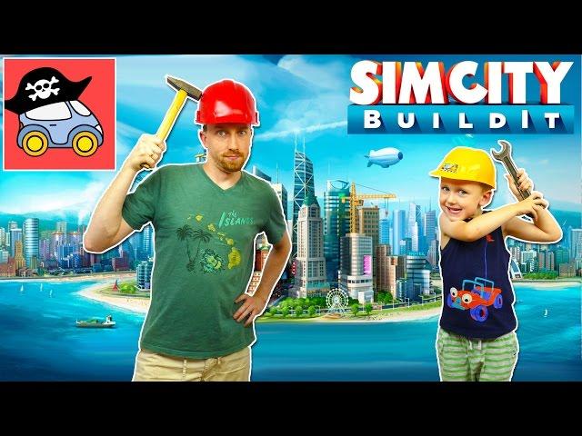  SIMCITY BUILDIT — как Илья и папа города будущего строили. Жестянка. Летсплей