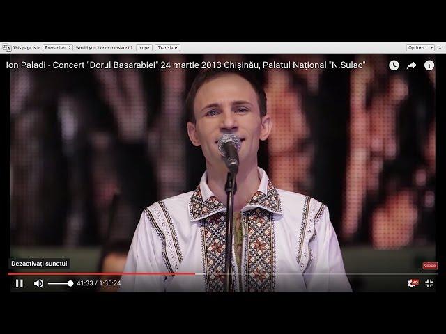 Ion Paladi - Concert  "Dorul Basarabiei" 24 martie 2013 Chișinău, Palatul Național "N.Sulac"