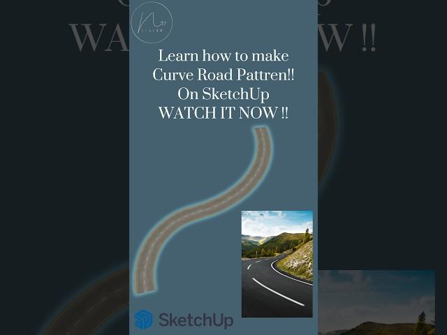 Learn how to make curve road pattren on sketchup #architecture #design #sketchup #tips #trick #road
