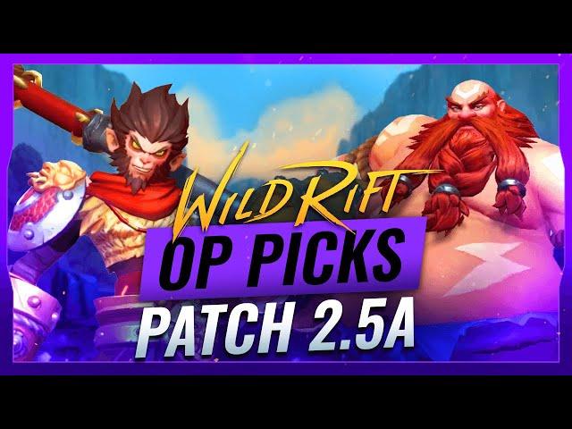 TOP 5 Champions to CLIMB to DIAMOND in Wild Rift (Patch 2.5A - LoL Mobile)