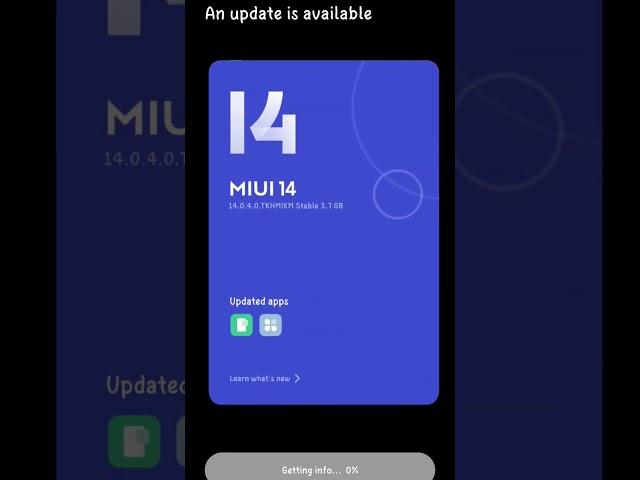 MIUI 14 Rolling Update for POCO F3 by XIAOMI #shorts #itzatech #MIUI14 #xiaomi #pocof3