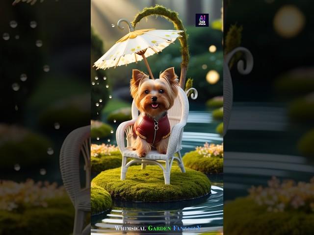 Garden Fantasy: Yorkshire Terrier in 8K Hyper-Realistic #AI #ShortVideo