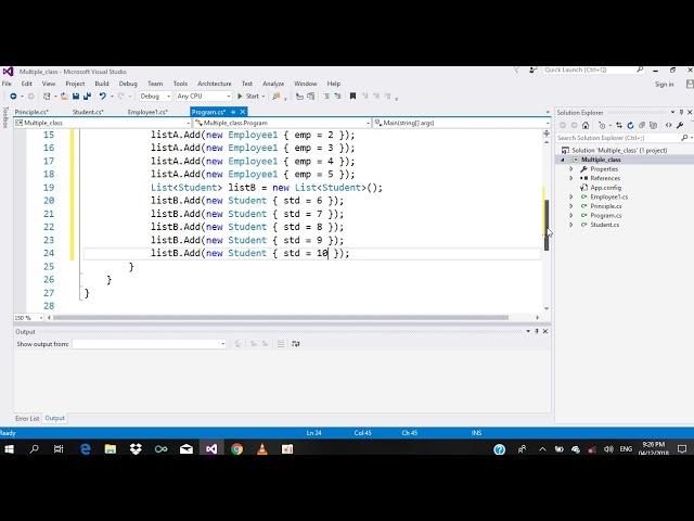 How to access data from multiple classes using List() in C#