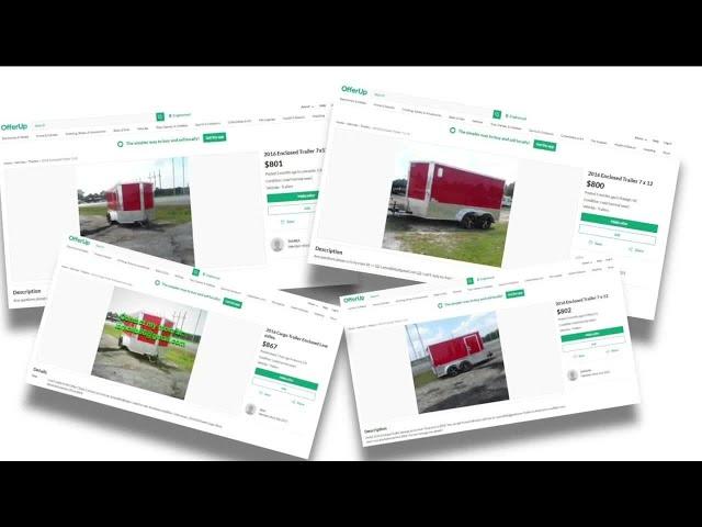 Listing for trailer leads to elaborate scam involving OfferUp and fake eBay emails