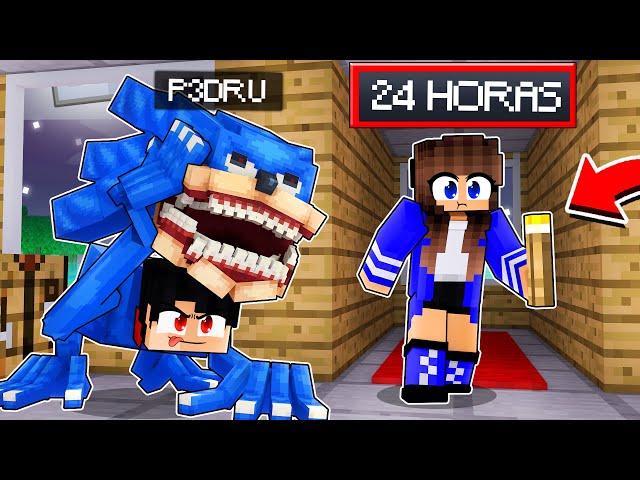 Me vesti de SONIC SHIN TAPES e TROLLEI meus AMIGOS no Minecraft por 24 HORAS! ‹‹ P3DRU ››