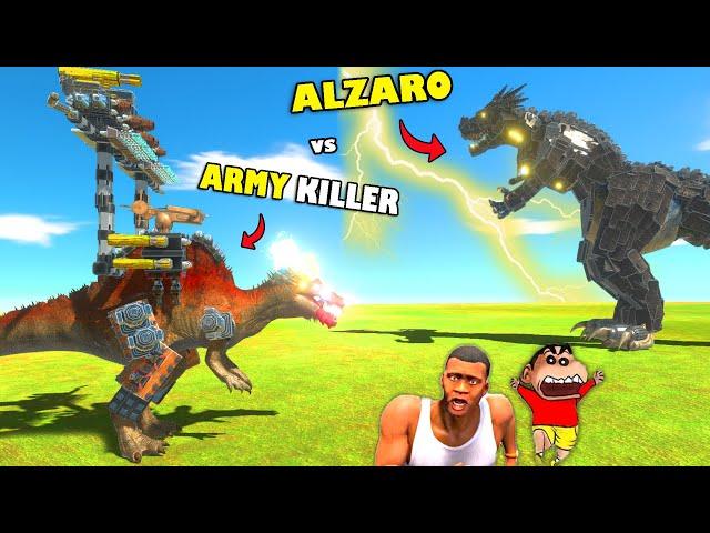 ALZARO SUN GOD vs ARMY KILLER (Final Battle) in ANIMAL REVOLT BATTLE SIMULATOR in SHINCHAN and CHOP