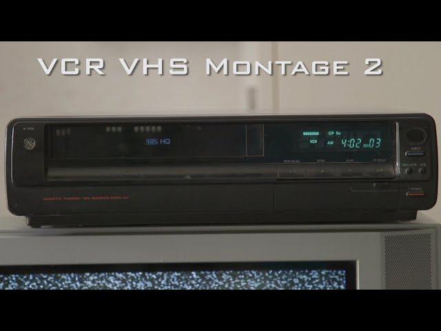 VCR VHS Montage 2 (Tape eject and inserts)