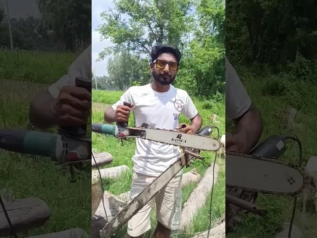 #selfmade #chainsaw with #anglegrinder  #hacks #shortvideos