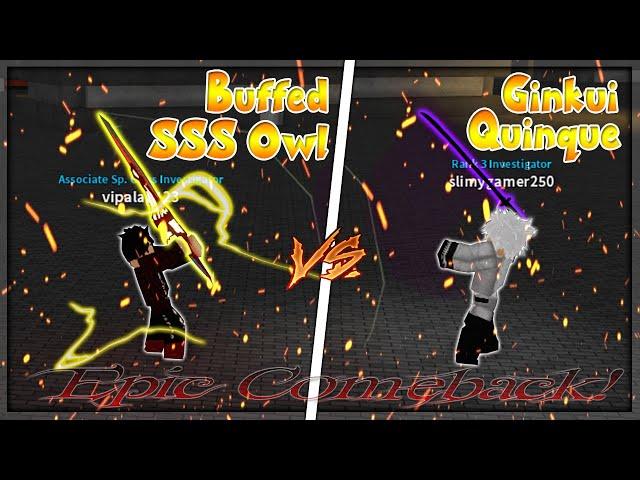 Buffed SSS Owl vs Ginkui Quinque | Epic Comeback!!! | 1v1 | #RoGhoul