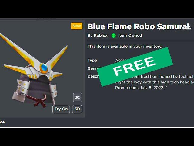 "Off Sale" How to get Blue Flame Robo Samurai for free  || Roblox Free item