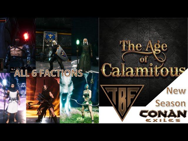 All 6 factions! Age of Calamitous E01 New Conan Season with Conan Exiles' biggest Mod