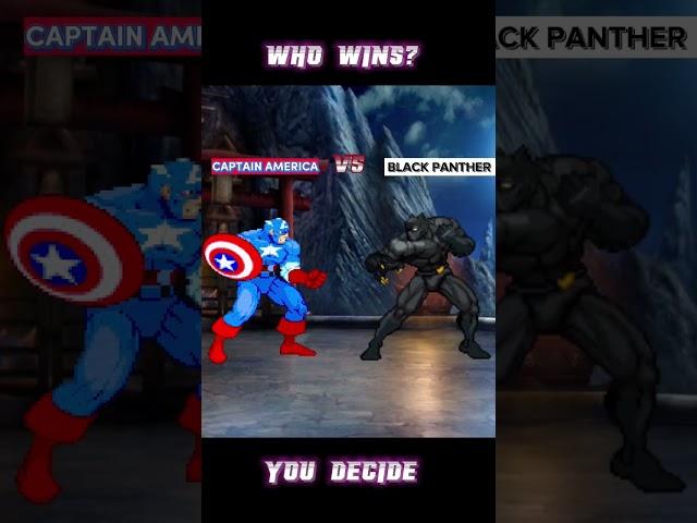 CAPTAIN AMERICA VS BLACK PANTHER #shorts #captainamerica #blackpanther #fight