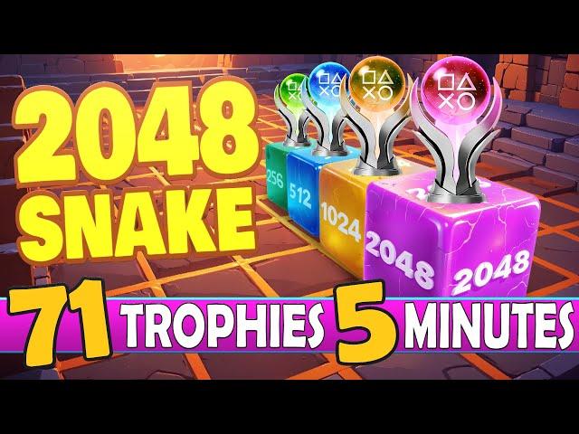 Easy Platinum With 71 Trophies - 2048 Snake Quick Trophy Guide