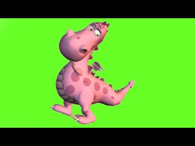 Dinosaur 3D cartoon green screen animation ll no copyright