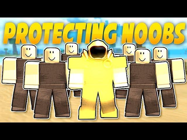 PROTECTING NOOBS IN BOOGA BOOGA | ROBLOX