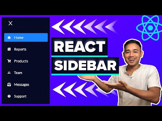 React Sidebar Navigation Menu Tutorial - Beginner React JS Project Using Hooks & Router