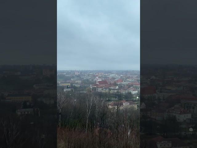 Vilnius Old Town from the Three Crosses Hill in Winter #shorts #vilnius