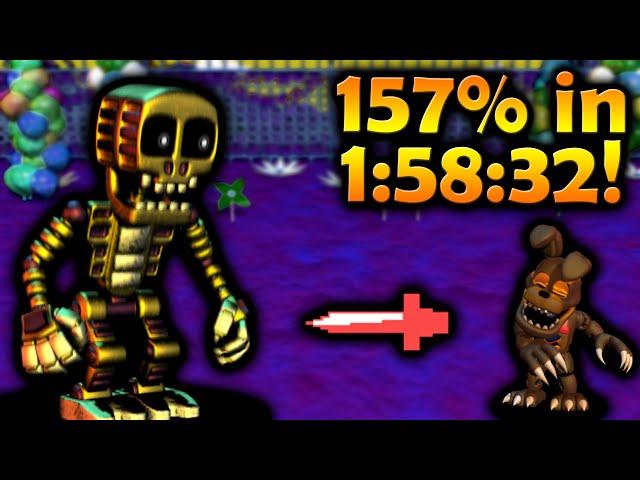 FNAF World SPEEDRUN - 157% in 1:58:32!