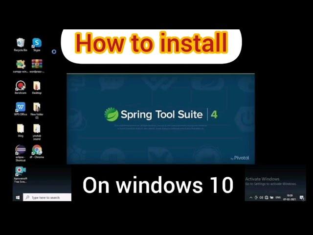 Installation STS(Spring Tool Suite) in windows 10