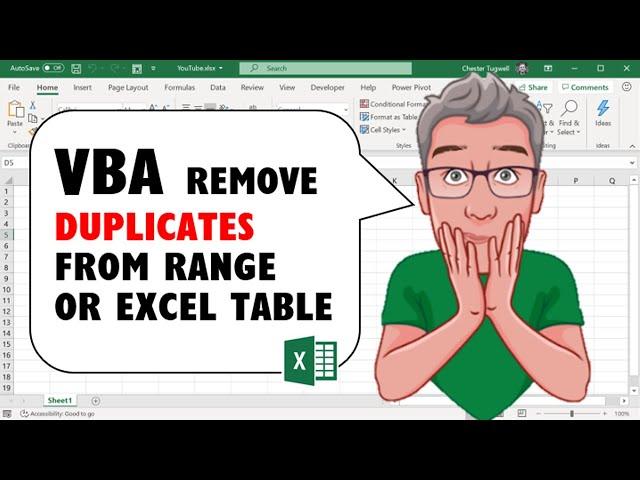 Excel VBA Code to Remove Duplicates from Range or Excel Table