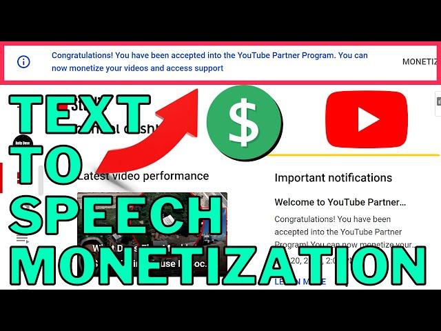 Text To Speech Channel Monetization [100% Proff] Does Youtube Monetize Text To Speech Videos?