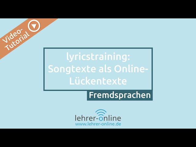 lyricstraining: Songtexte als Online-Lückentexte mit Spaßfaktor