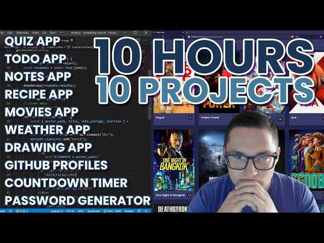 10 JavaScript Projects in 10 Hours - Coding Challenge 