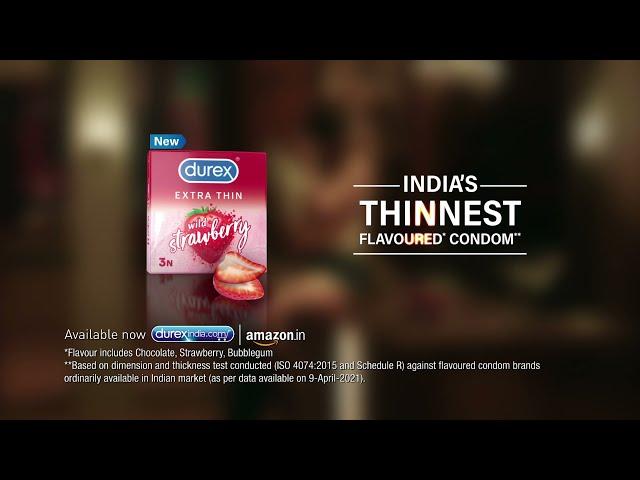 Durex Extra Thin Wild Strawberry Flavoured Condoms | #FeelTheFlavour