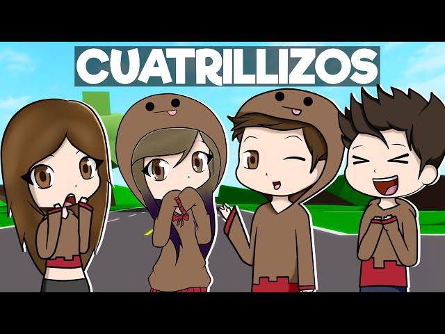 PASAMOS 24 HORAS SIENDO CUATRILLIZOS EN BROOKHAVEN ROBLOX!