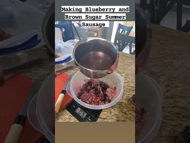 Making Blueberry and Brown Sugar Summer Sausage #cooking