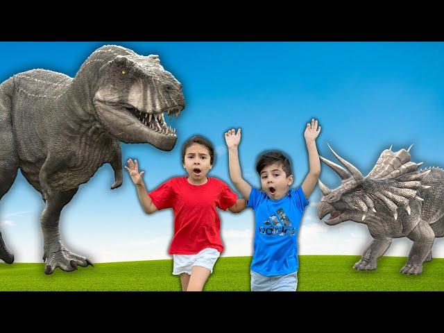 Dinosaurs for kids | Fun and Educational Dinosaur Adventure in Jurassic Park by Atrin and Soren