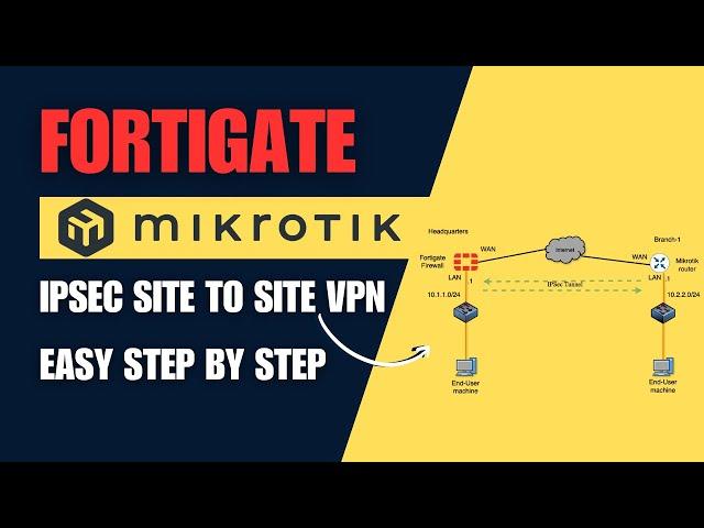 FortiGate MikroTik IPsec site to site VPN configuration - Step by step.