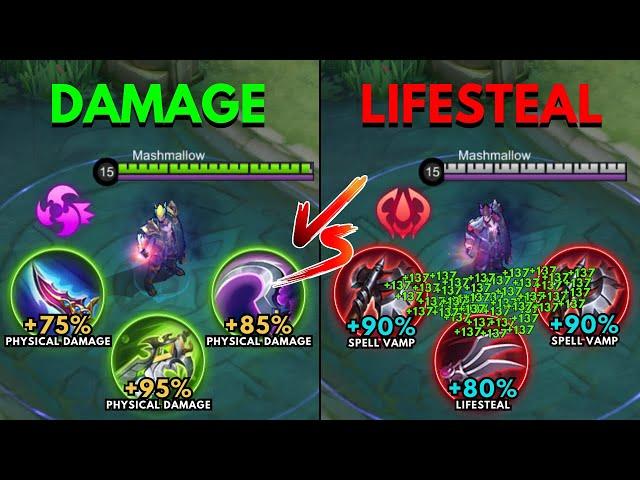 Yu Zhong Damage Build vs Yu Zhong Lifesteal Build