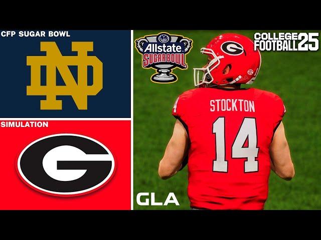 Georgia vs. Notre Dame | Sugar Bowl CFP Quarterfinal Simulation | College Football 25 PS5 Gameplay