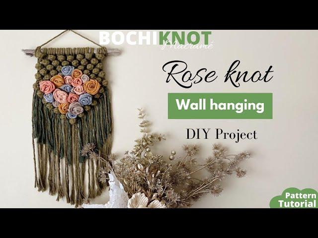 How to Create a Colorful Wall Hanging of Macrame Rose Knots