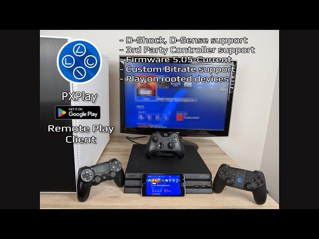 PXPlay (PSPlay): Use Remote Play with any controller and with mobile internet connection (NO root)