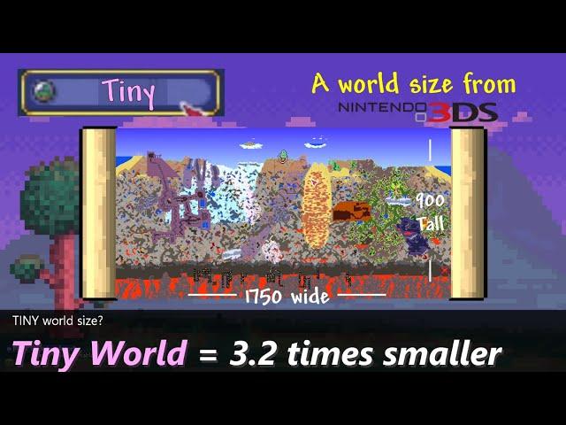 Terraria's secret 4th World Size Option ─ Smaller than Small, The "Tiny" World size..?