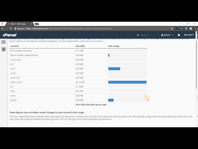 How to check your disk usage from cPanel