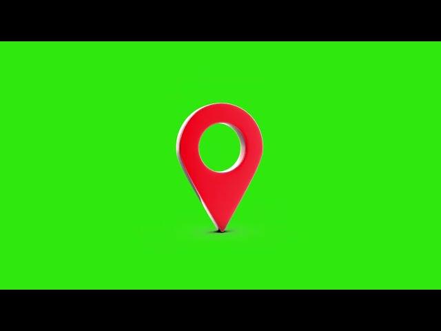 3D Location Pin Pop up green screen video by @pixxeledge | Royalty Free