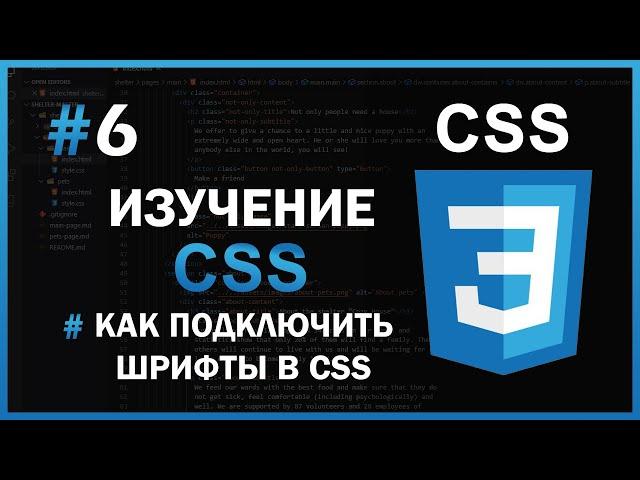 Изучение CSS - #6 Как подключить шрифты в CSS