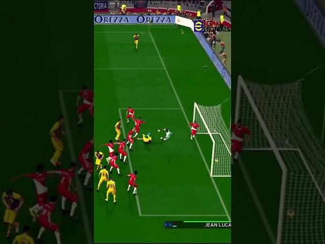 Lewandowski's goal against Monaco | PES 2017 #pes #barcelona #lewandowski