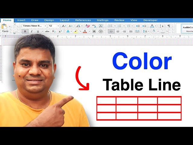 How To Change Table Line Color in Word (Microsoft)