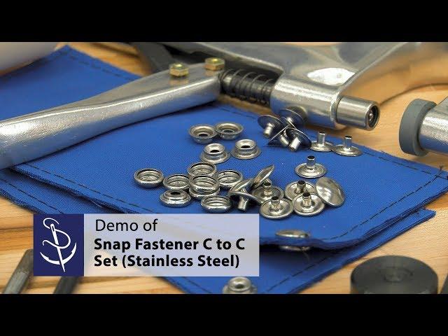 Installation Demo of DOT® Snap Fastener Cloth to Cloth Set (Stainless Steel) - Item #444001