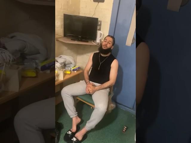 Akhi Ayman shows off his prison cell