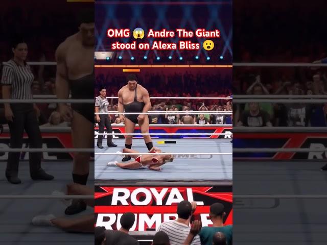 OMG  #andrethegiant stood on #alexabliss #bikini #wwe2k25 #wwe2k25gameplay #intergendermatch #w2k25