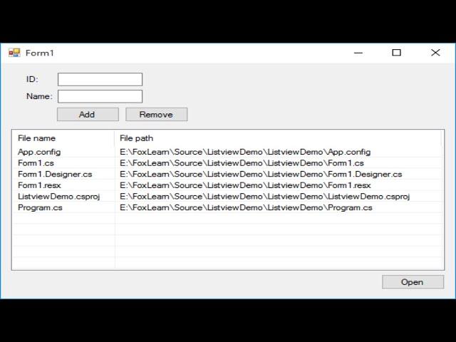 C# Tutorial - ListView Control | FoxLearn