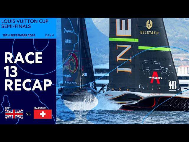 Louis Vuitton Cup Semi-Finals Race 13 Recap - INEOS Britannia vs. Alinghi Red Bull Racing