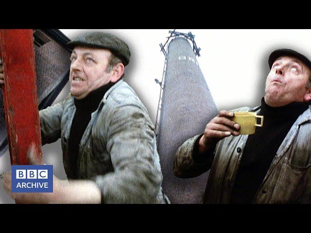 1979: Steeplejack FRED DIBNAH takes down a MASSIVE chimney BRICK by BRICK | BBC Archive