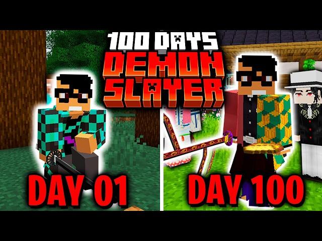 I Survived 100 days in the world of DEMON SLAYER in Minecraft - The Movie