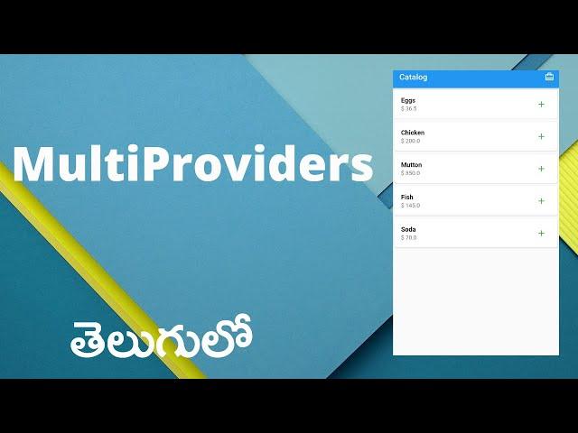 Multi Providers in Flutter #3 | In Telugu  | Sai Gopi